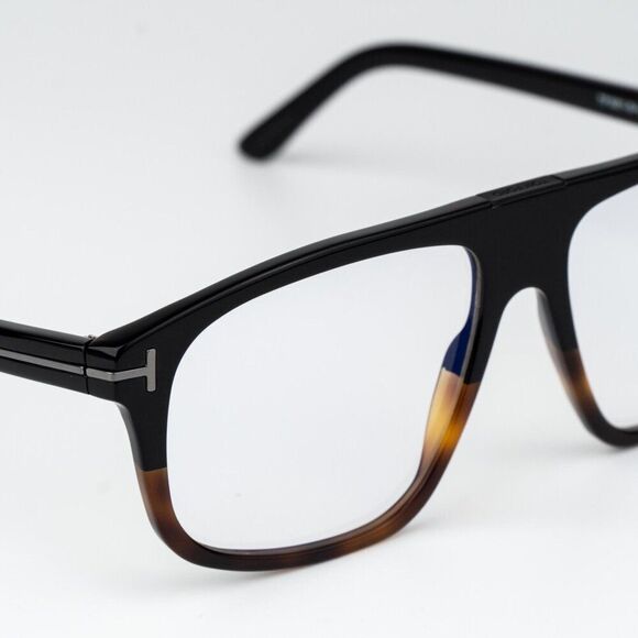 Tom Ford Women Eyeglasses Black Havana Blue Light Block Aviator FT5901-B-N 056 main image 6